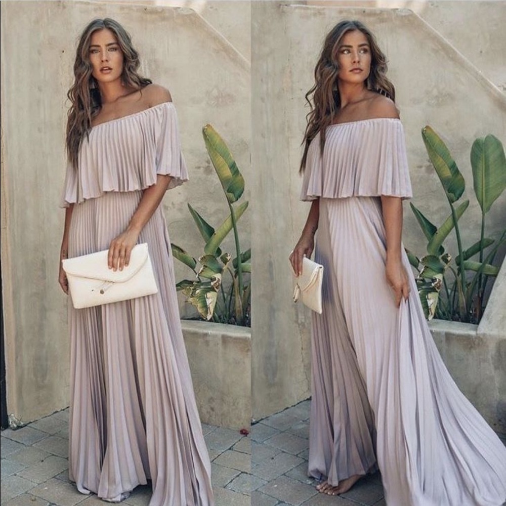 Eternal Love Pleated Maxi Dusty Rose
